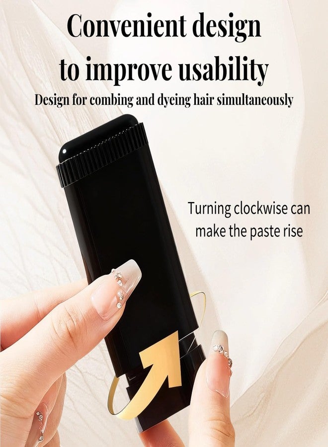 FHH Safe and Convenient Comb Hair Dye Stick, White Hair Cover Stick, 2-in-1 Convenient Instant Dyeing, Waterproof and Sweat Proof, Quick Root Dressing (Black) c - Image 3